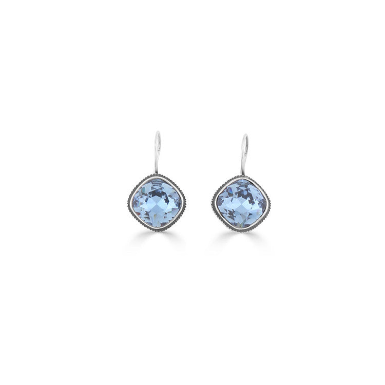 Geometric Denim Drop Earrings E4459