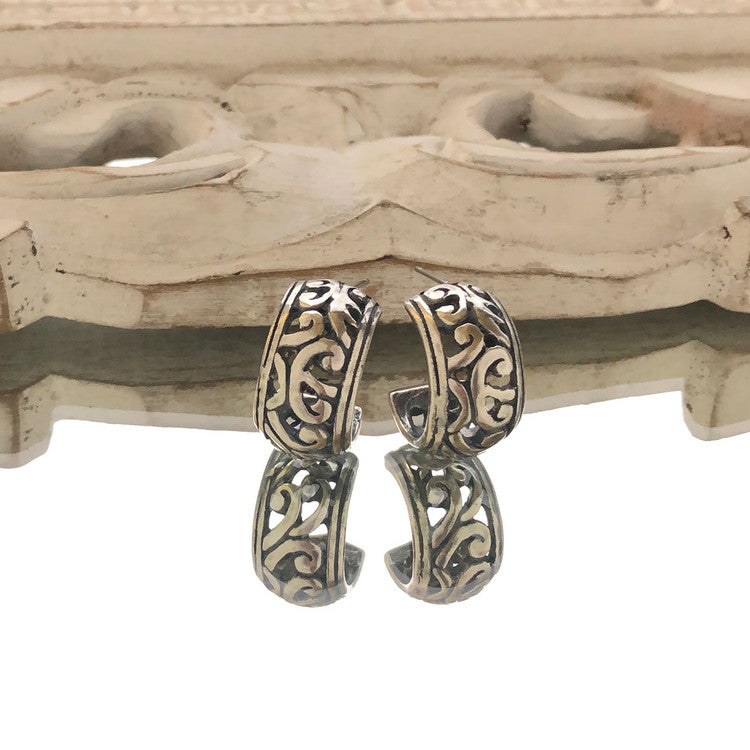 Paisley Hoop Earrings. E447