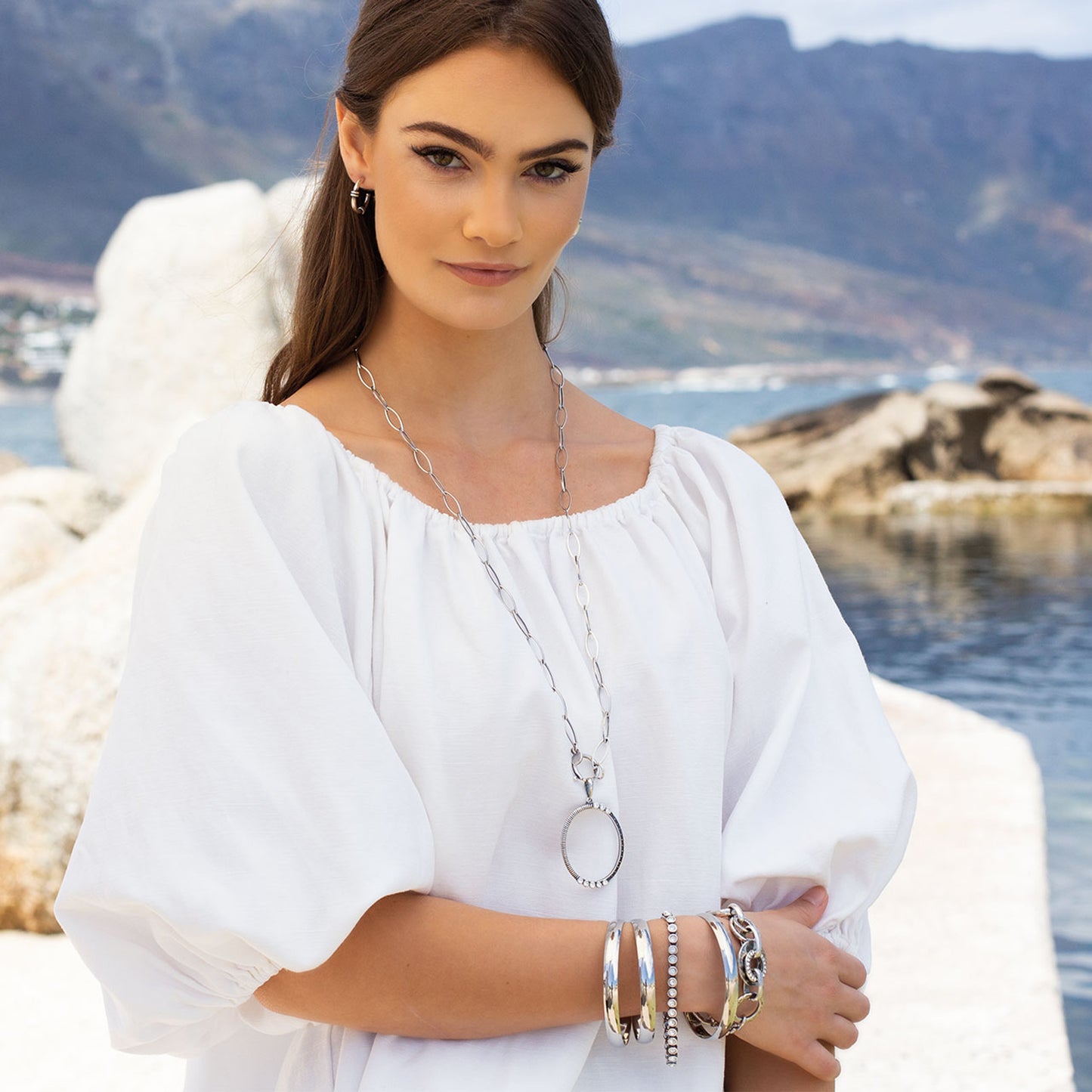 Nautical Hoop Earrings. E4880