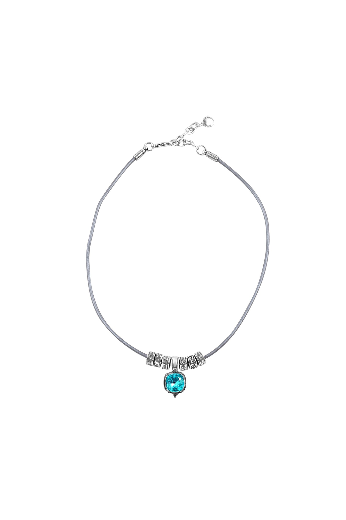 Petite Turq Swarovski Crystal Pendant. EN1070