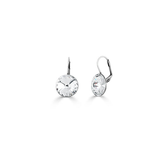 Petite Temptation Drop Earrings 12mm Rivoli Swarovski crystals. E2846