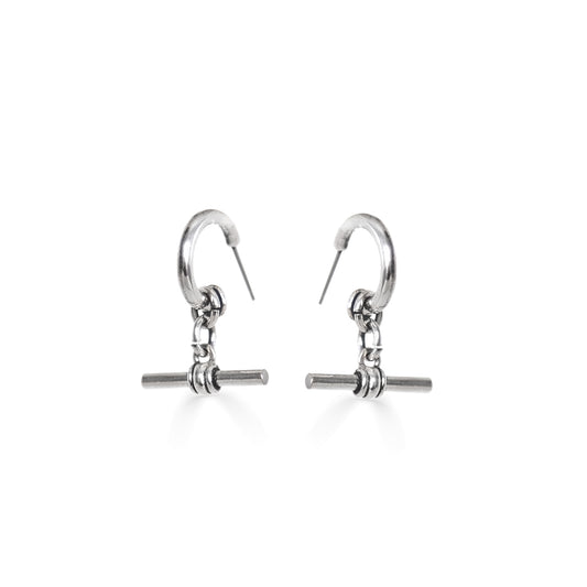 Nautical Rope T-Bar Drop Earrings. E4925