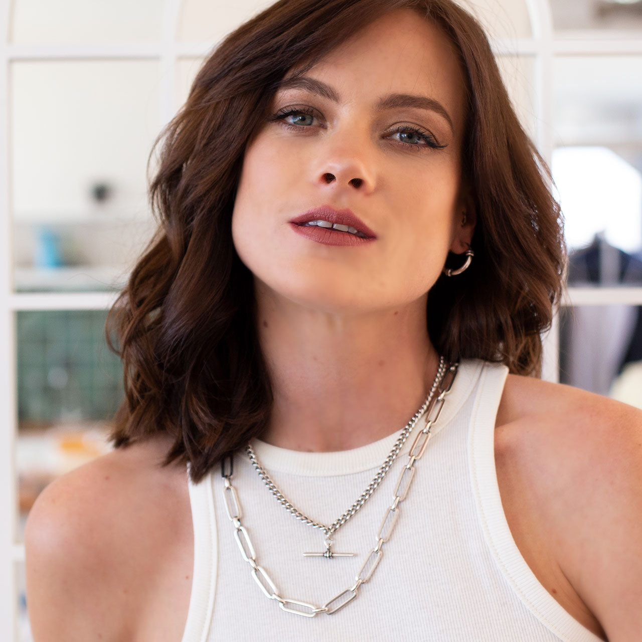 Good Vibes T-bar Necklace. N2143